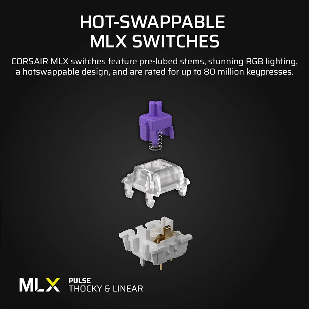 Corsair Vanguard 96 Mechanical Gaming Keyboard, MLX Pulse (Dual Tone)