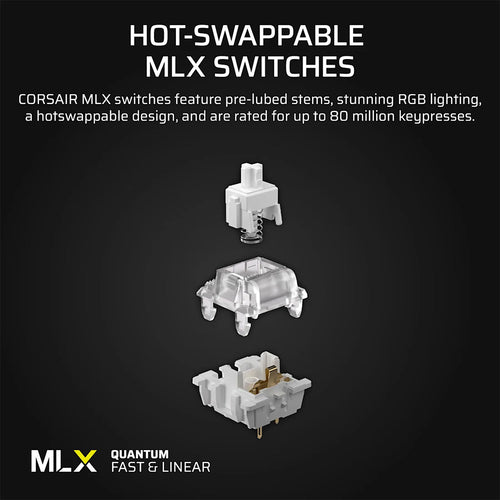 Corsair Vanguard 96 Mechanical Gaming Keyboard, MLX Quantum (Black)