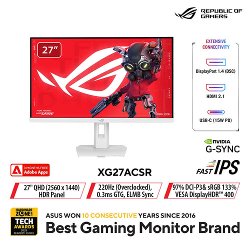 Asus ROG Strix XG27ACSR-W - 27 QHD IPS Gaming Monitor