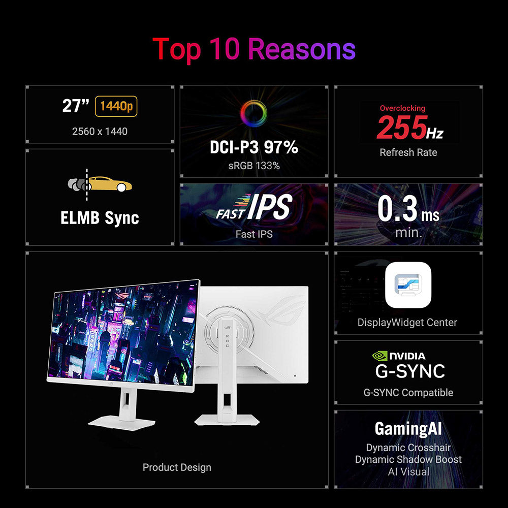 Asus ROG Strix XG27ACSR-W - 27 QHD IPS Gaming Monitor