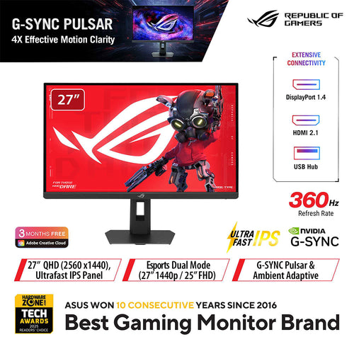 Asus ROG Strix XG27AQNGV - 27 QHD IPS 360Hz Gaming Monitor