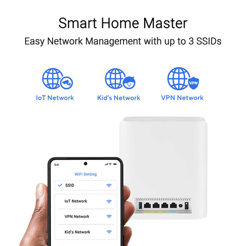 Asus ZenWiFi BT8 Tri Band Wi-Fi 7 BE14000 Mesh System (1-Pack)